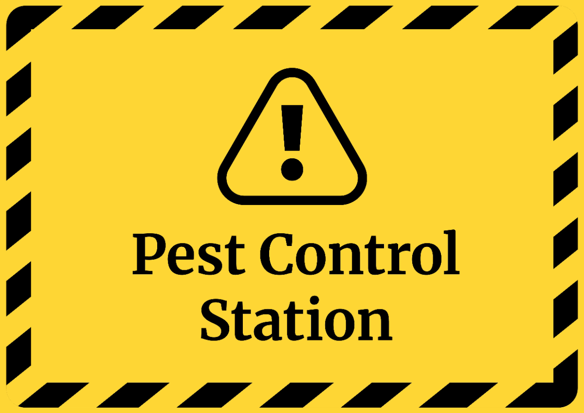 Free Pest Control Station Food Processing Sign Template to Edit Online