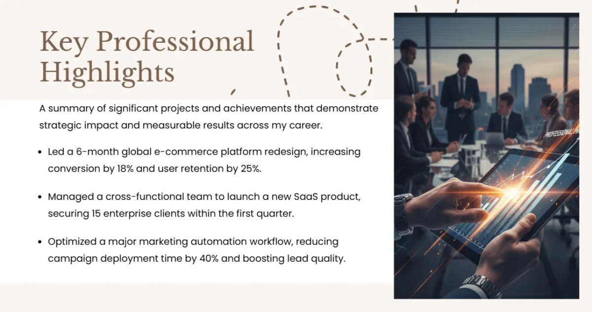 Free Clean and Elegant Portfolio Template to Edit Online