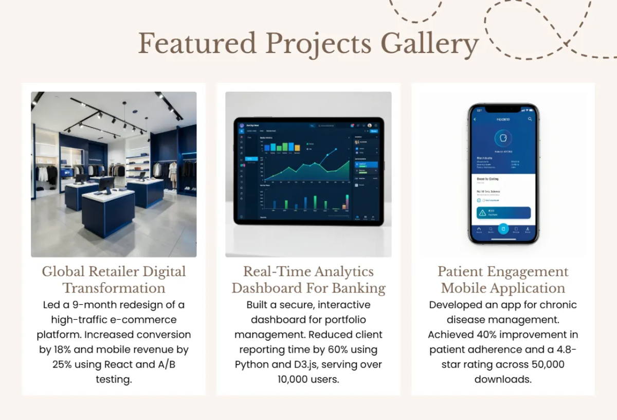 Free Clean and Elegant Portfolio Template to Edit Online