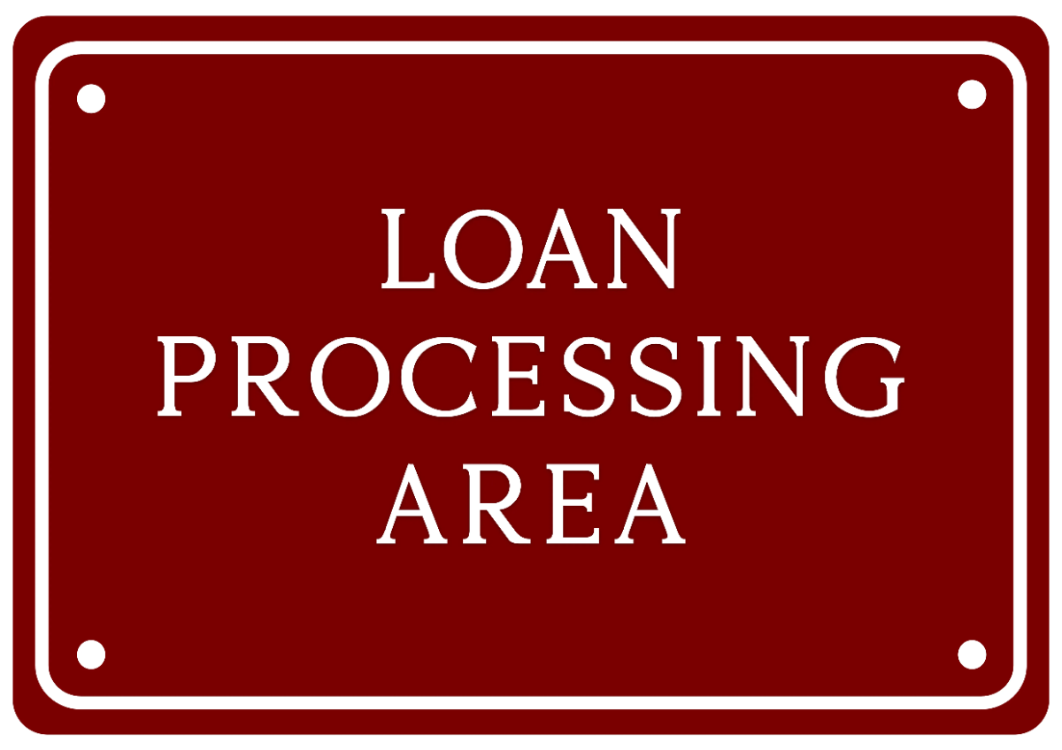 Free Loan Processing Area Finance Sign Template to Edit Online