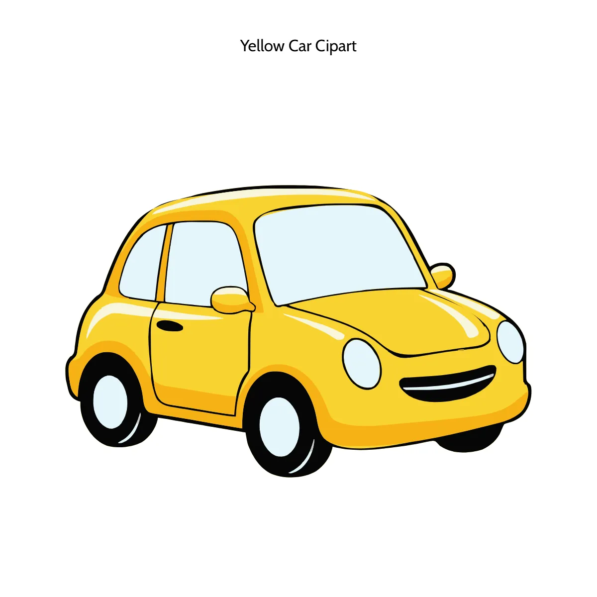 Free Yellow Car Vector Clipart (PNG, SVG) to Edit Online