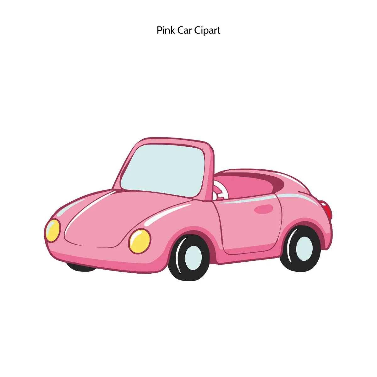 Free Pink Car Vector Clipart (PNG, SVG) to Edit Online