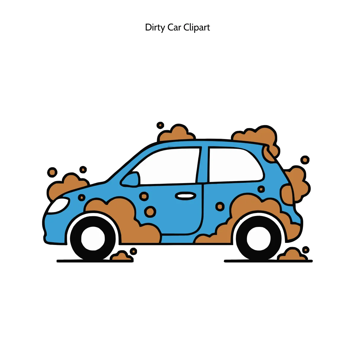 Free Dirty Car Vector Clipart (PNG, SVG) to Edit Online
