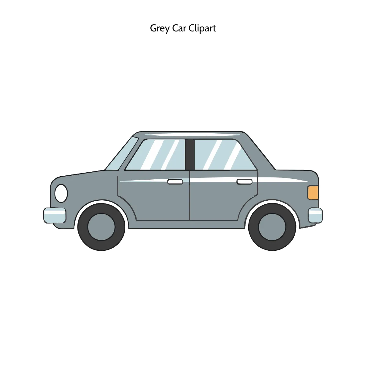 Free Grey Car Vector Clipart (PNG, SVG) to Edit Online