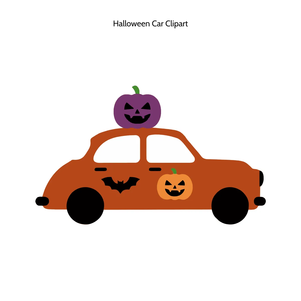 Free Halloween Car Vector Clipart (PNG, SVG) to Edit Online