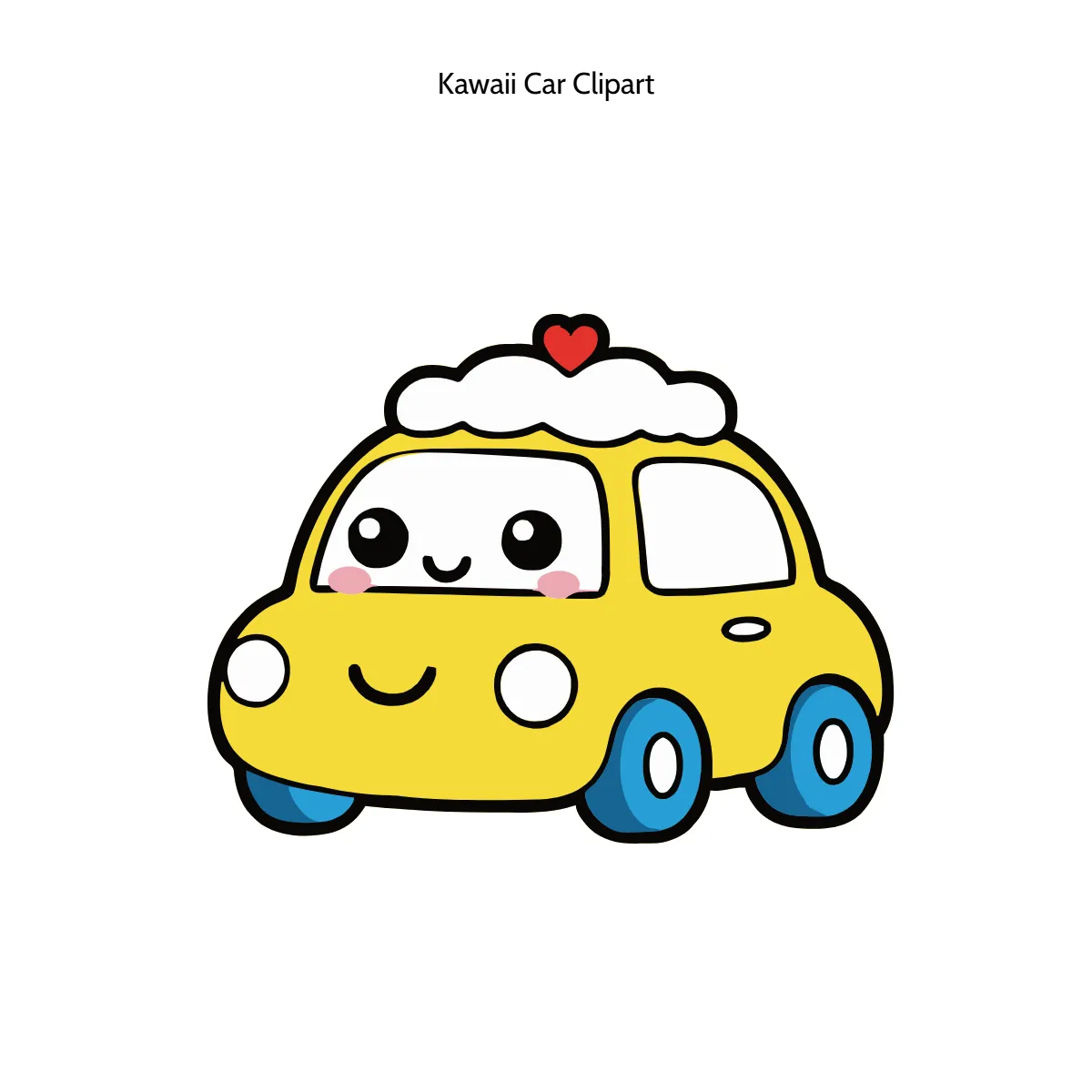 Free Kawaii Car Vector Clipart (PNG, SVG) to Edit Online