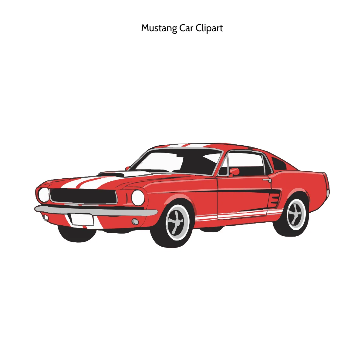 Free Mustang Car Vector Clipart (PNG, SVG) to Edit Online