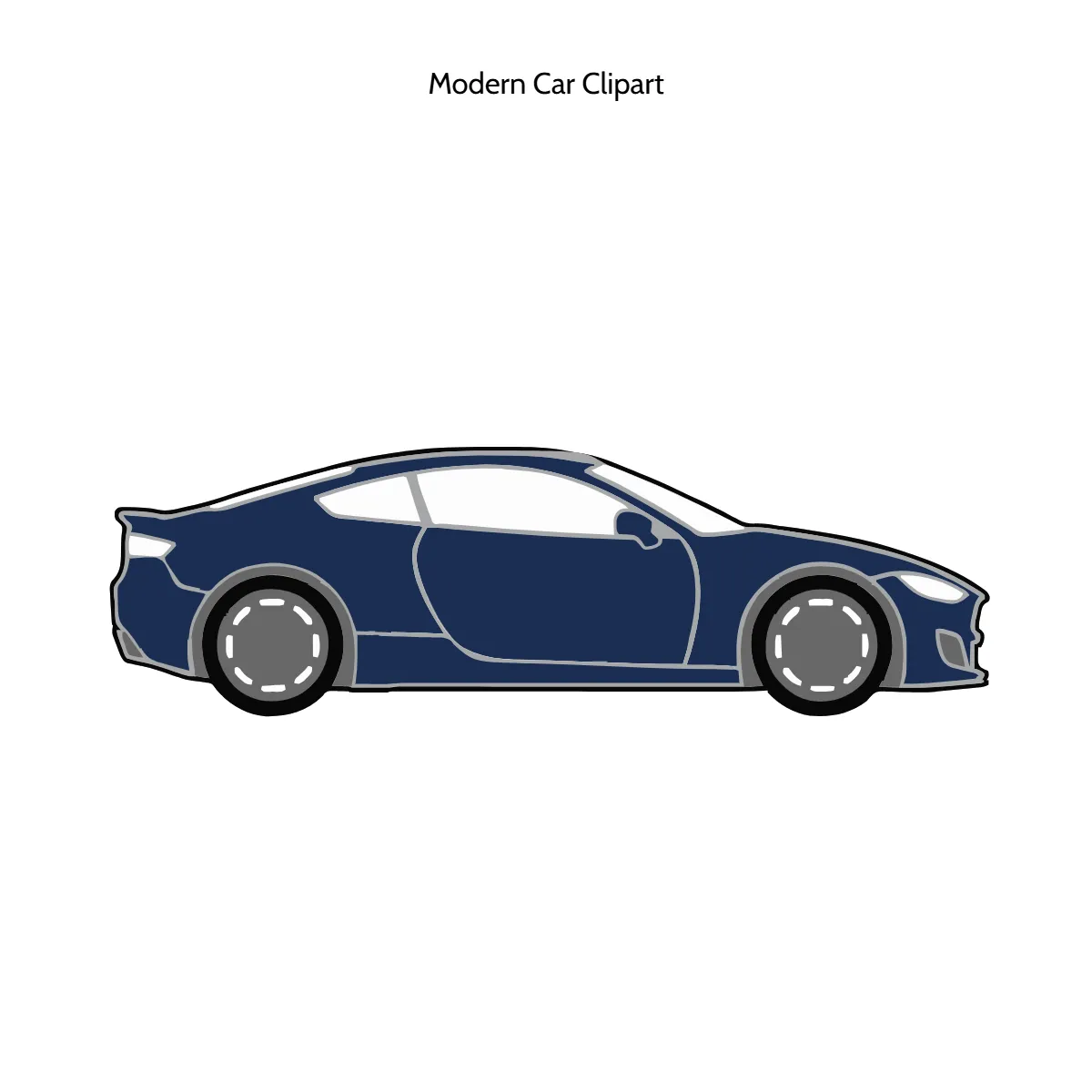 Free Modern Car Vector Clipart (PNG, SVG) to Edit Online
