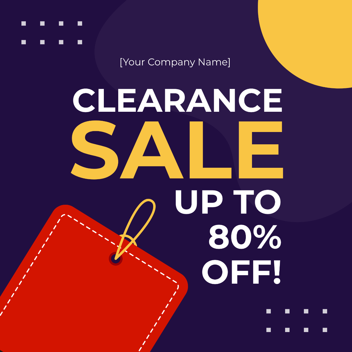 Clearance Sale Instagram Banner Template