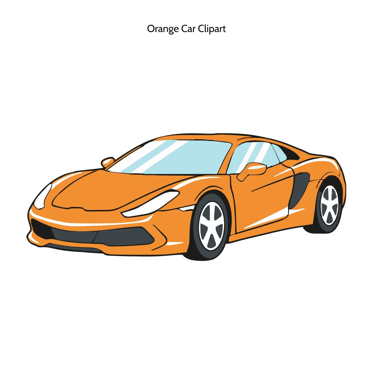 Free Orange Car Clipart Template to Edit Online