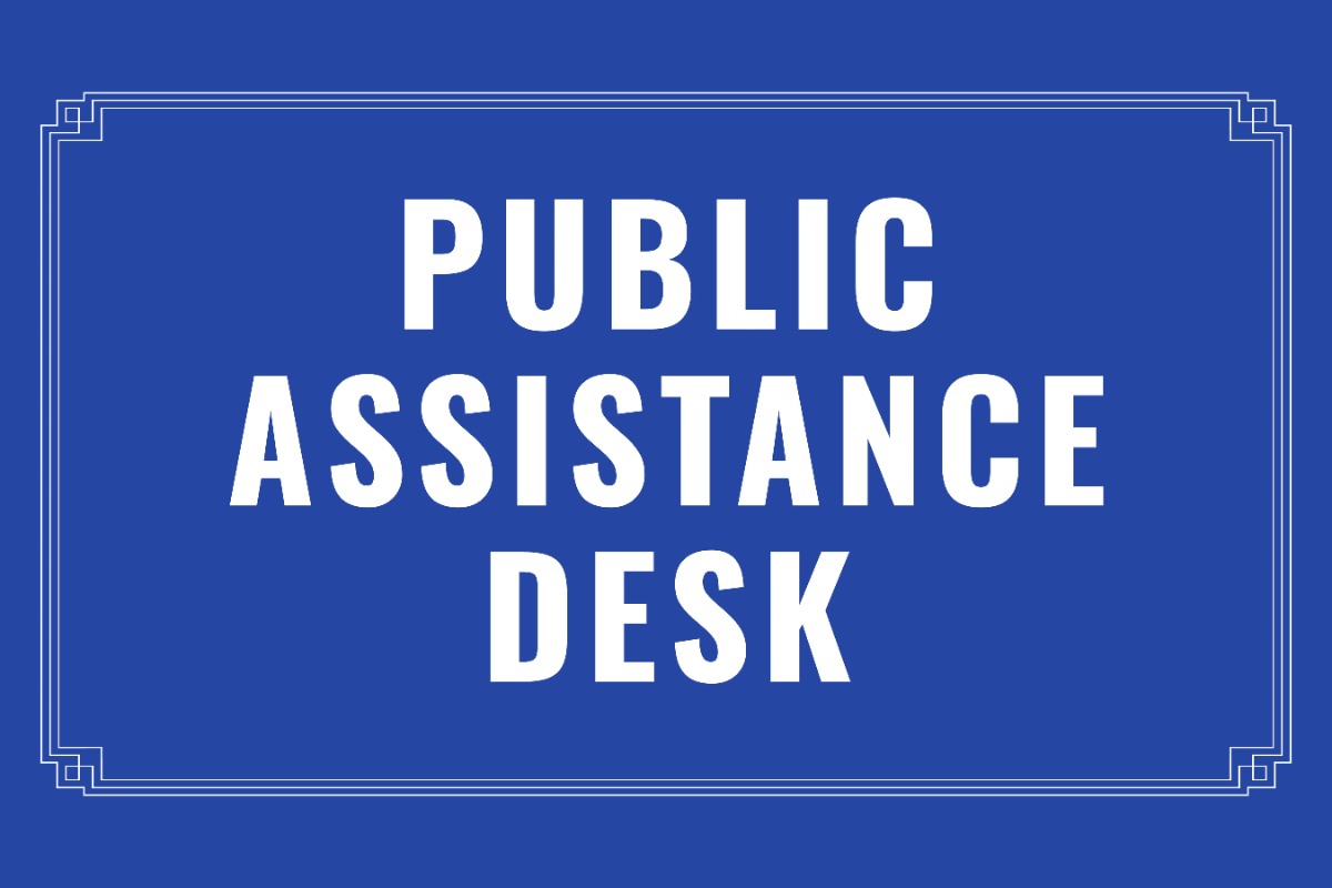 Free Public Assistance Desk Sign Template to Edit Online