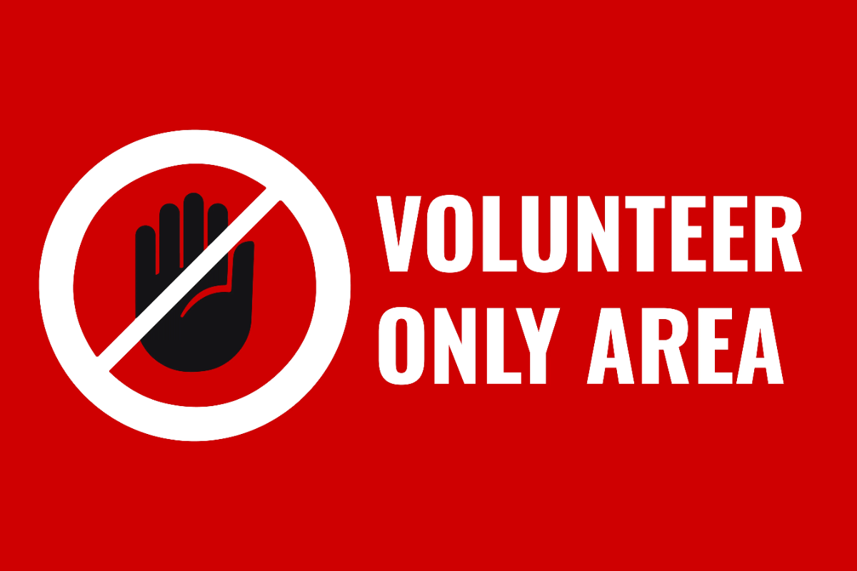Free Volunteer Only Area Sign Template to Edit Online