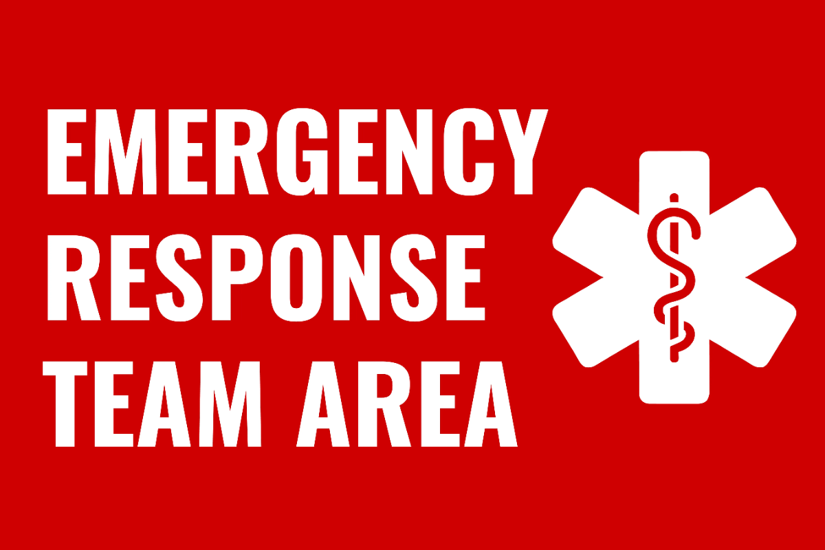 Free Emergency Response Team Area Sign Template to Edit Online