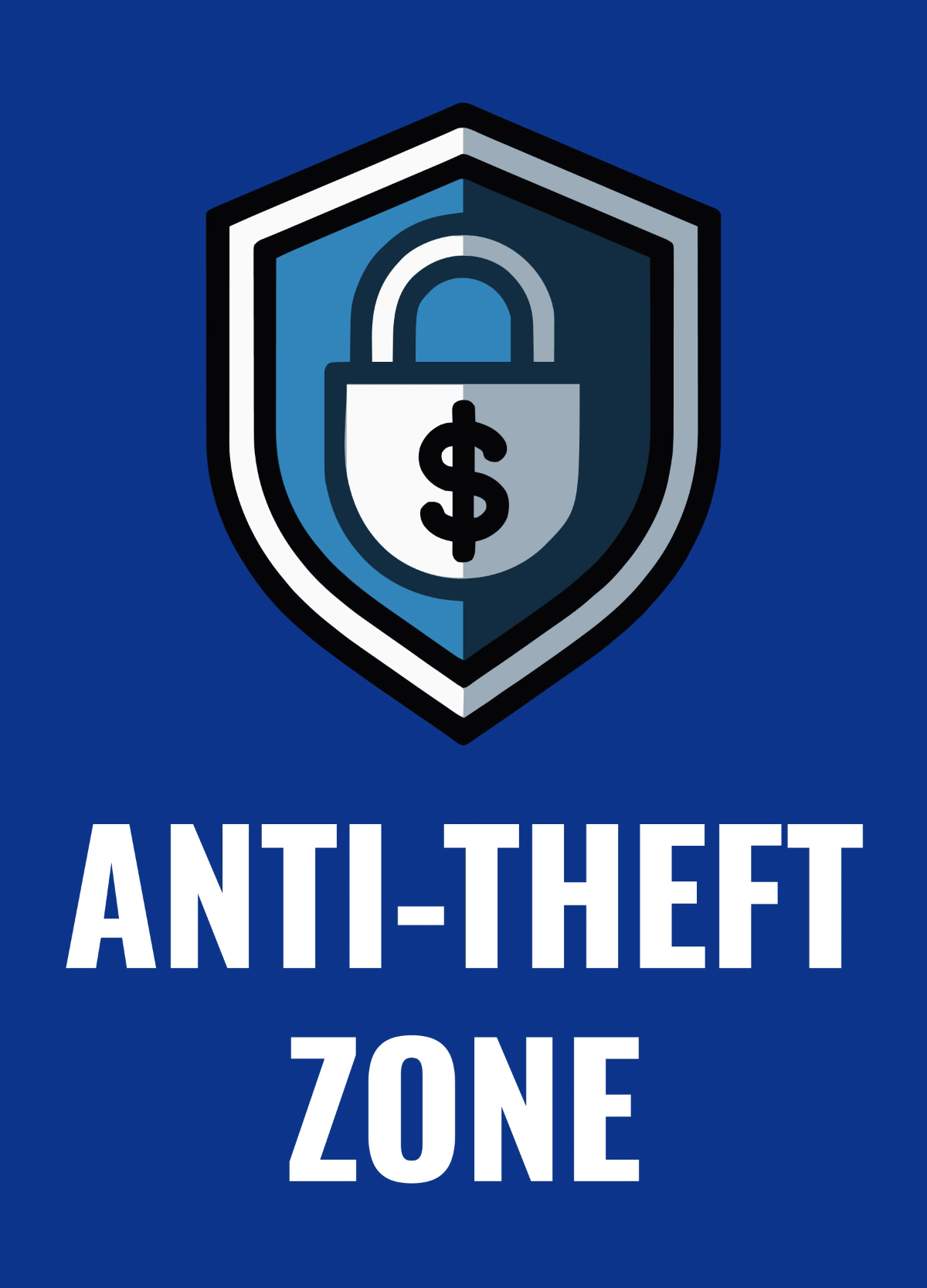 Free Anti-Theft Zone Finance Sign Template to Edit Online