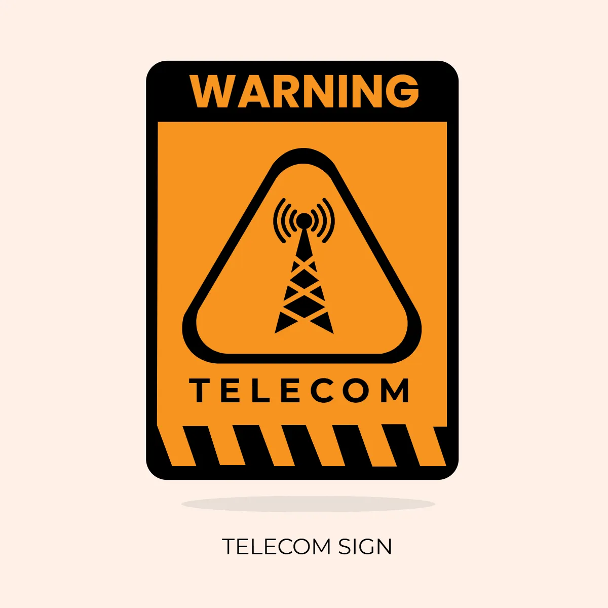 Free Telecom Warning Sign Clip Art Template to Edit Online Free Telecom Warning Sign Clip Art Template to Edit Online