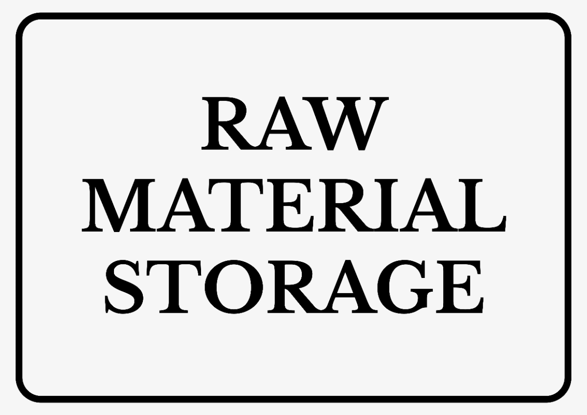 Free Raw Material Storage Food Processing Sign Template to Edit Online