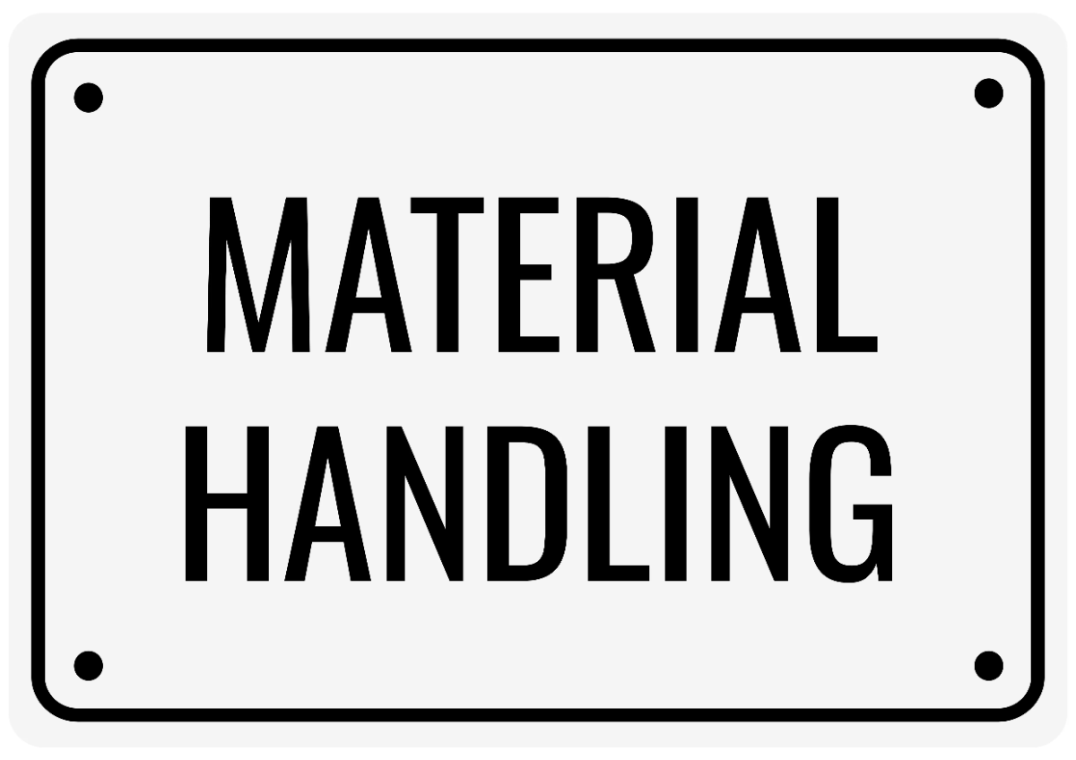 Free Material Handling Area Food Processing Sign Template to Edit Online