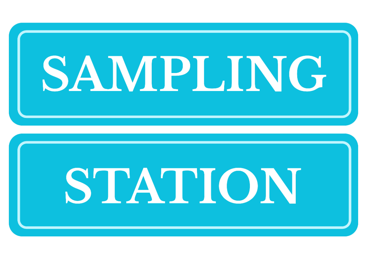 Free Sampling Station Food Processing Sign Template to Edit Online