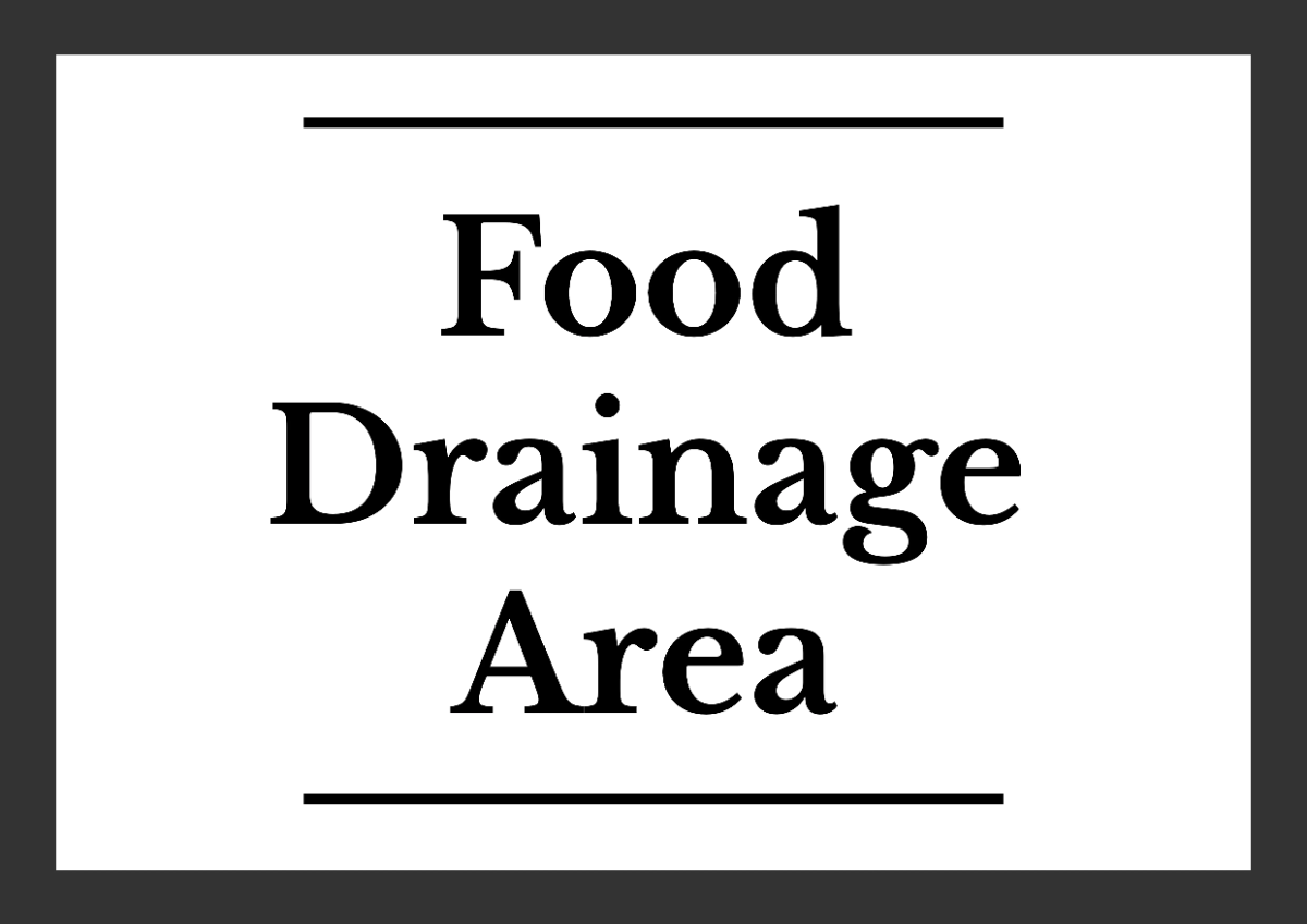 Free Drainage Area Food Processing Sign Template to Edit Online