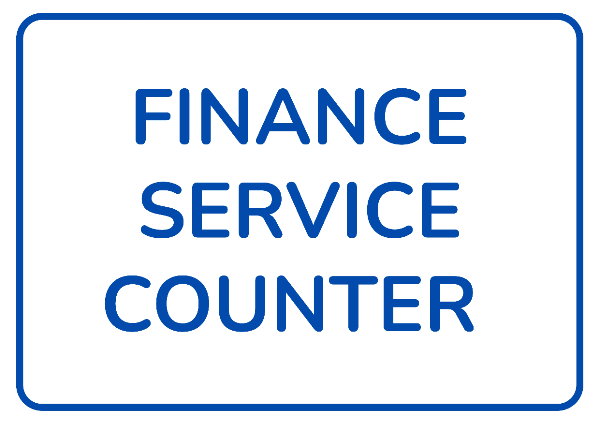 Free Service Counter Finance Sign Template to Edit Online