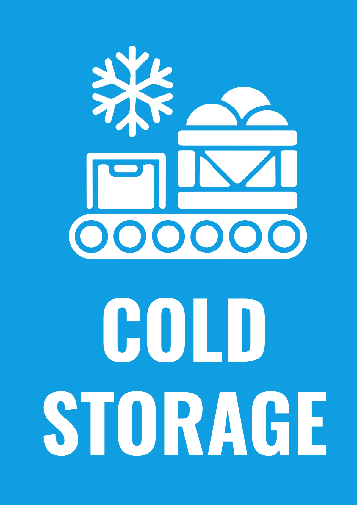 Free Cold Storage Food Processing Sign Template to Edit Online