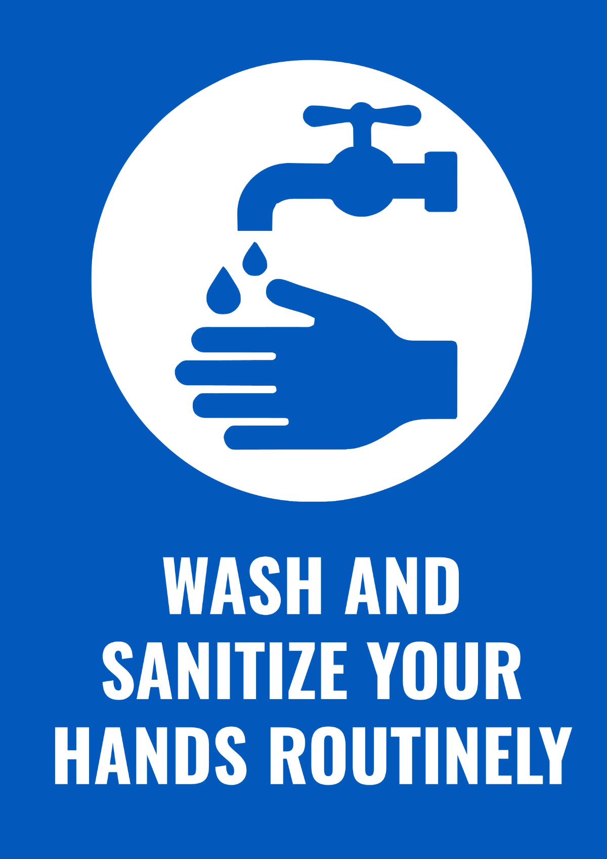 Free Hand Washing Mandatory Sign Template to Edit Online