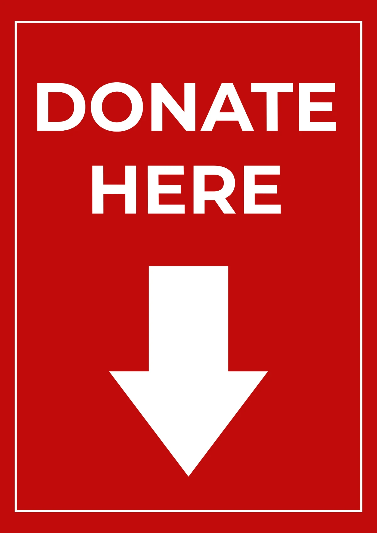 Free Donate Here Sign Template to Edit Online