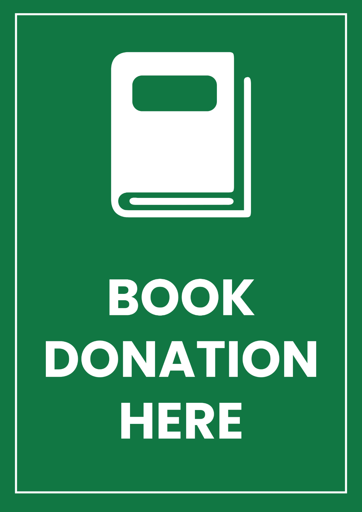 Free Book Donation Sign Template to Edit Online
