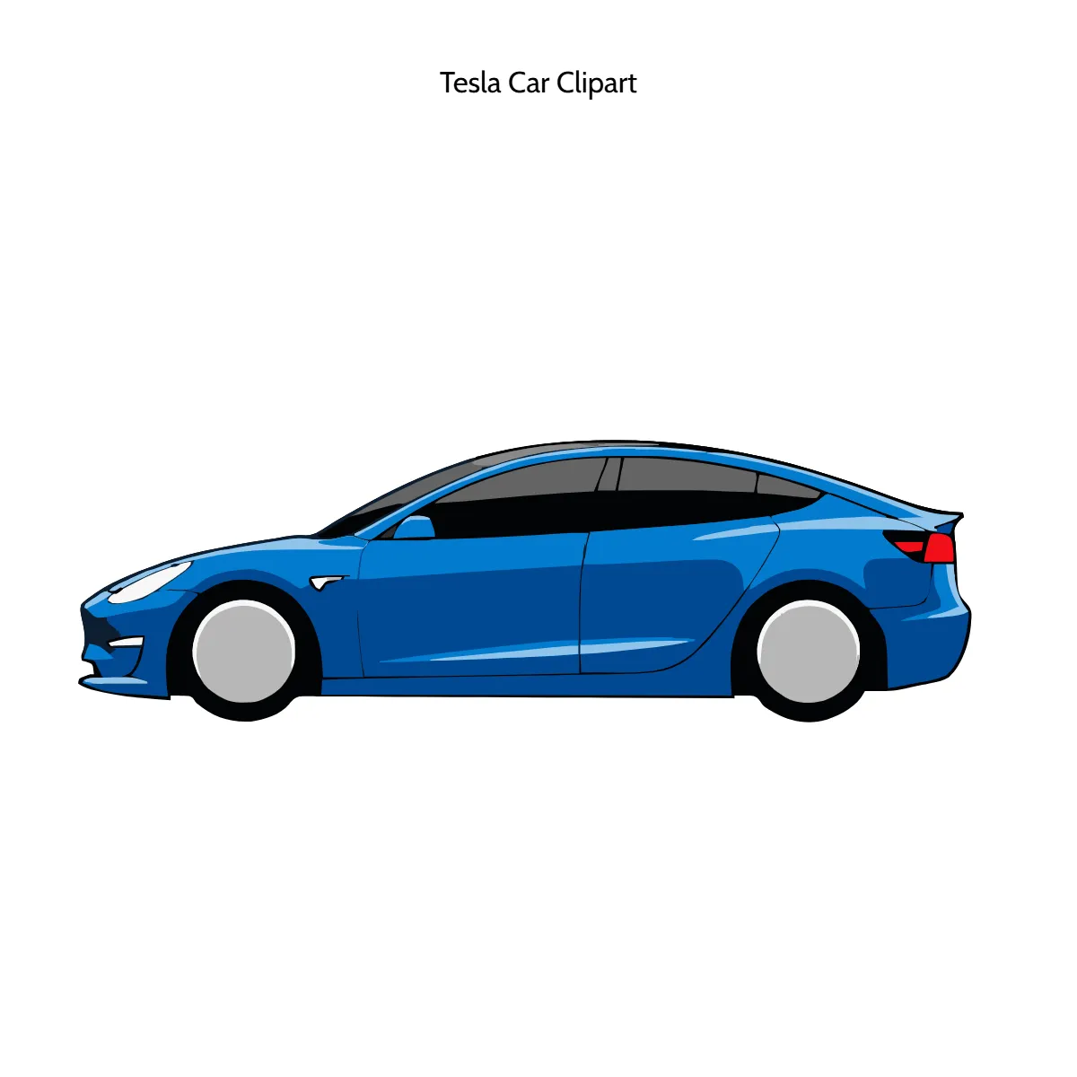 Free Tesla Car Vector Clipart (PNG, SVG) to Edit Online