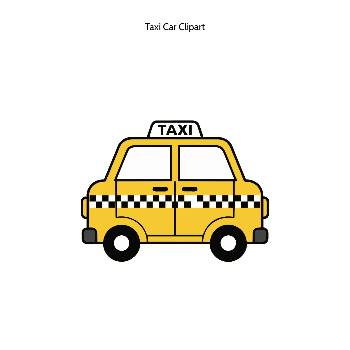 Free Taxi Car Vector Clipart (PNG, SVG) to Edit Online