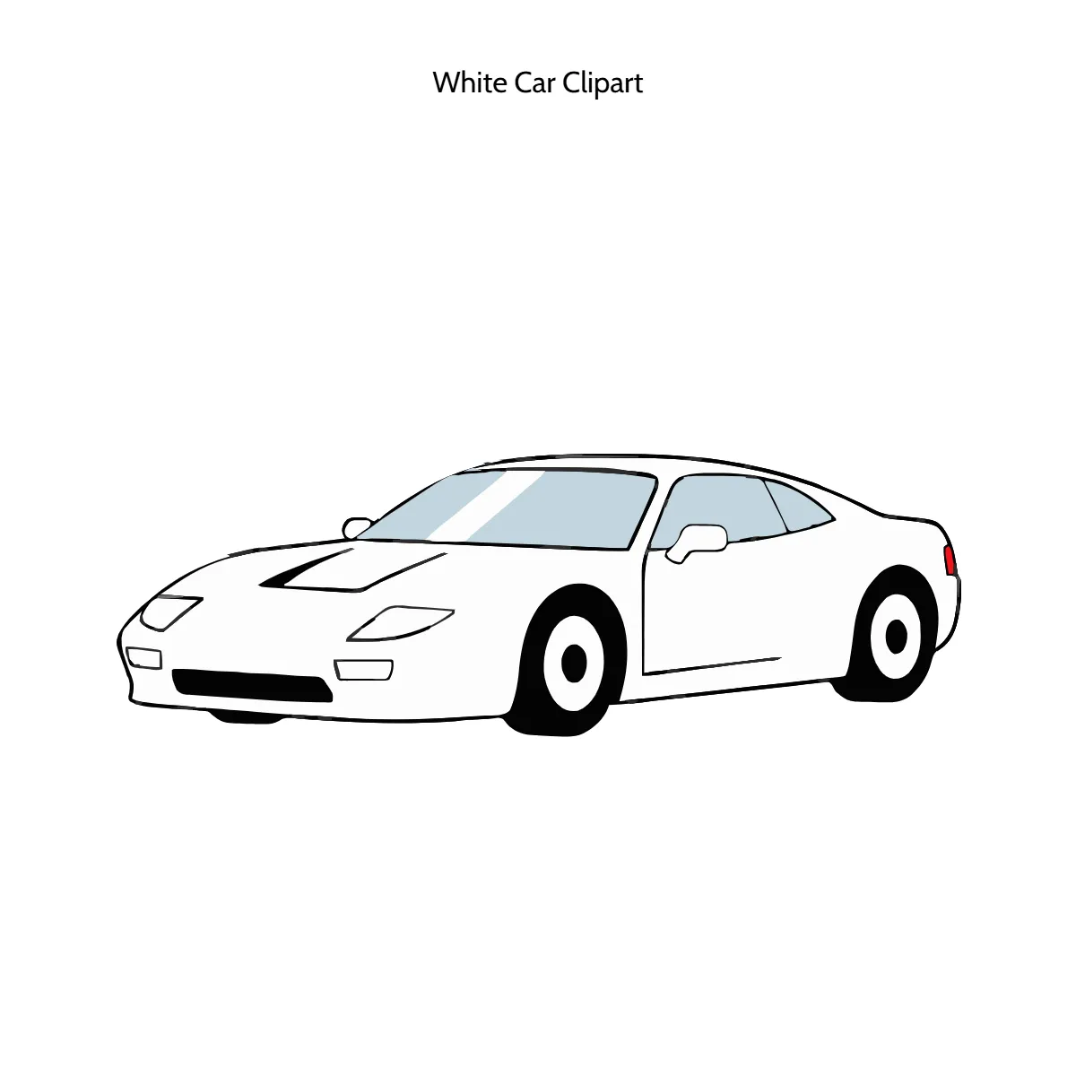 Free White Car Clipart Template to Edit Online