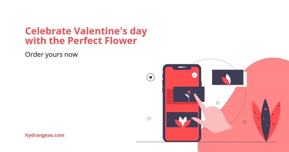 Floral Valentine's Day Facebook Post Template