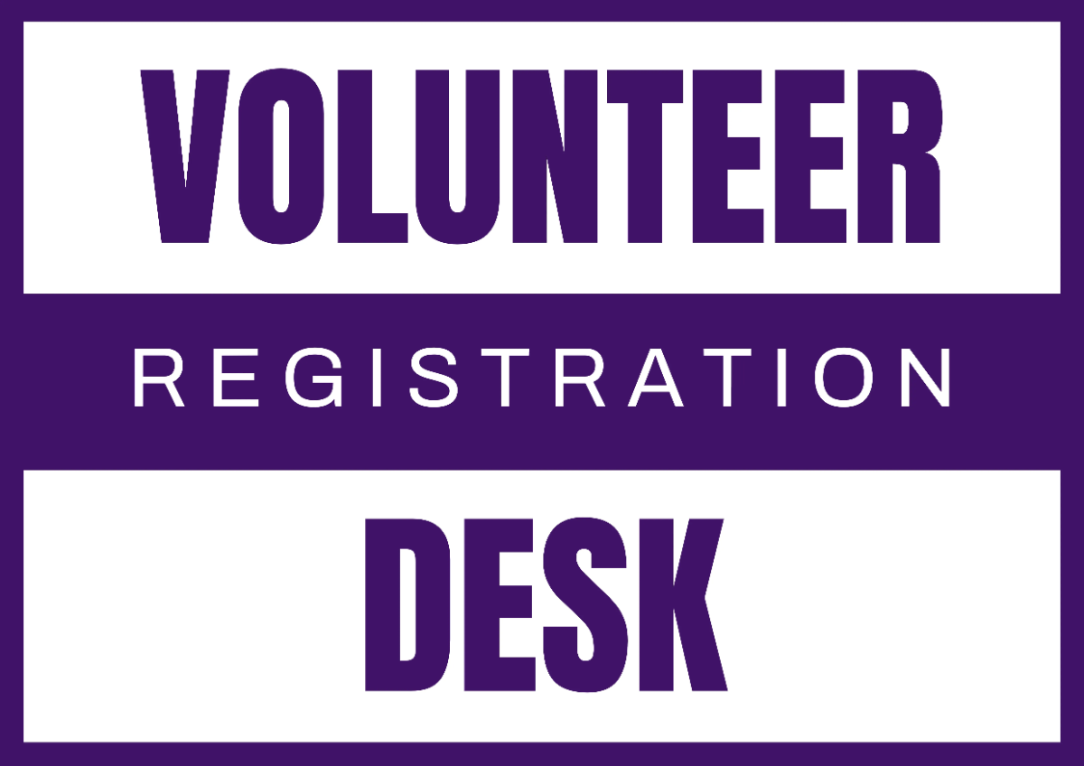 Free Volunteer Registration Desk Sign Template to Edit Online
