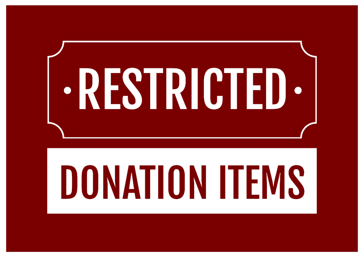 Free Restricted Donation Items Sign Template to Edit Online
