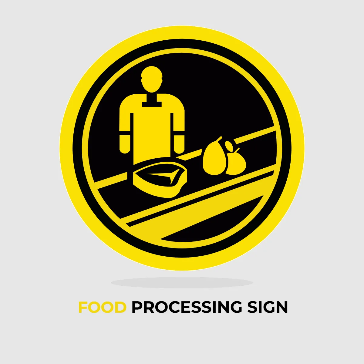 Free Food Processing Sign Clip Art Template to Edit Online