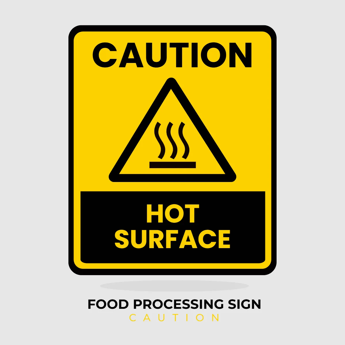 Free Food Processing Caution Sign Clip Art Template to Edit Online