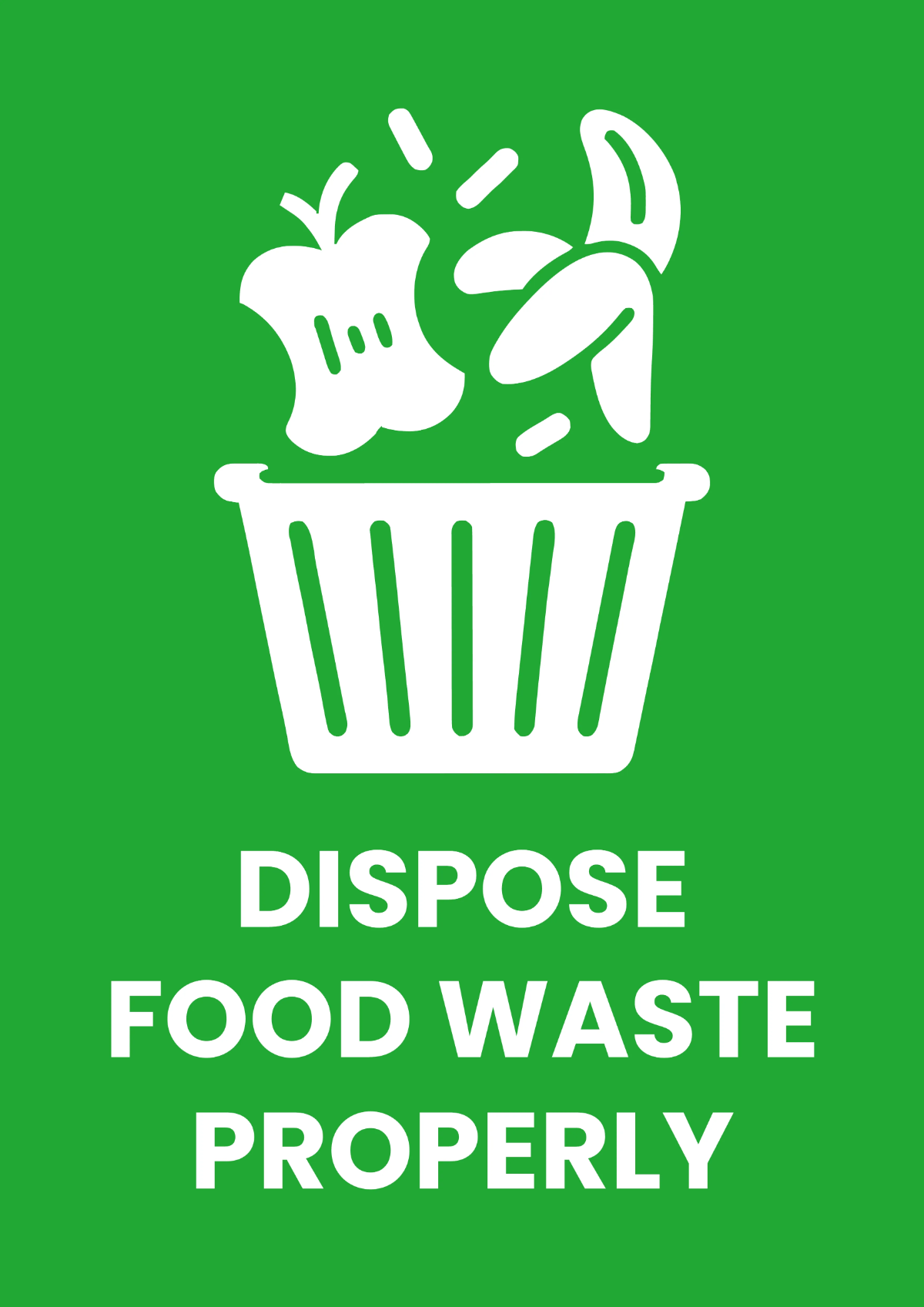 Free Waste Disposal Food Processing Sign Template to Edit Online