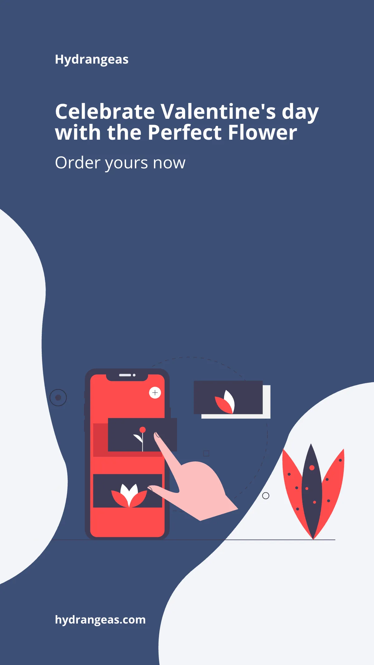 Free Floral Valentine's Day Instagram Story Template to Edit Online