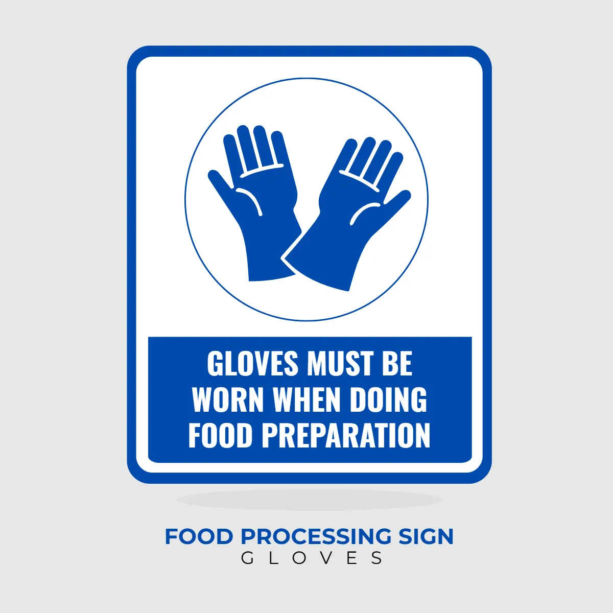 Free Food Processing Gloves Sign Clip Art Template to Edit Online