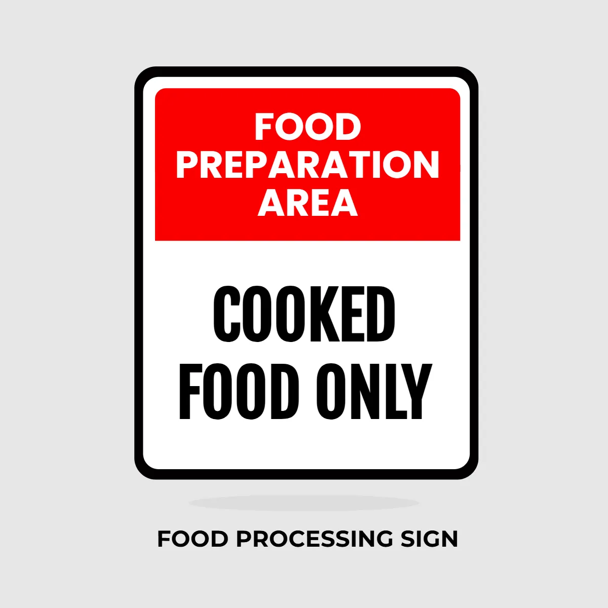 Free Food Processing Safety Sign Clip Art Template to Edit Online