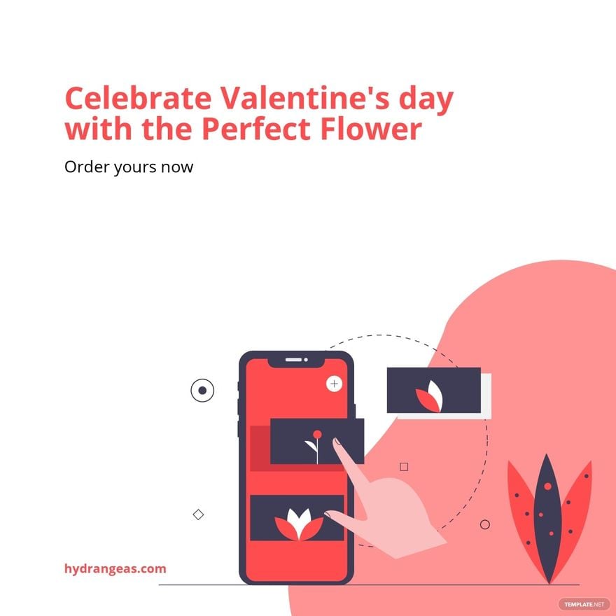 Free Floral Valentine's Day Linkedin Post Template