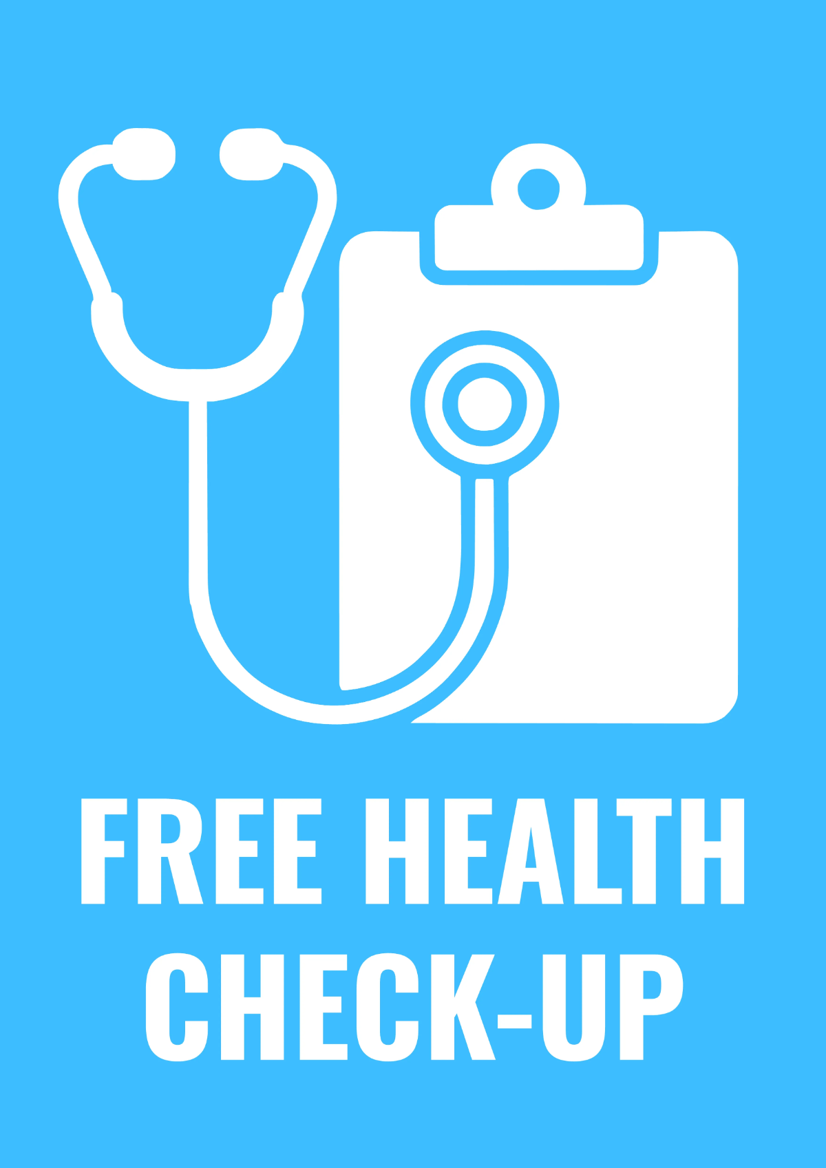 Free Free Health Check-Up  Sign Template to Edit Online