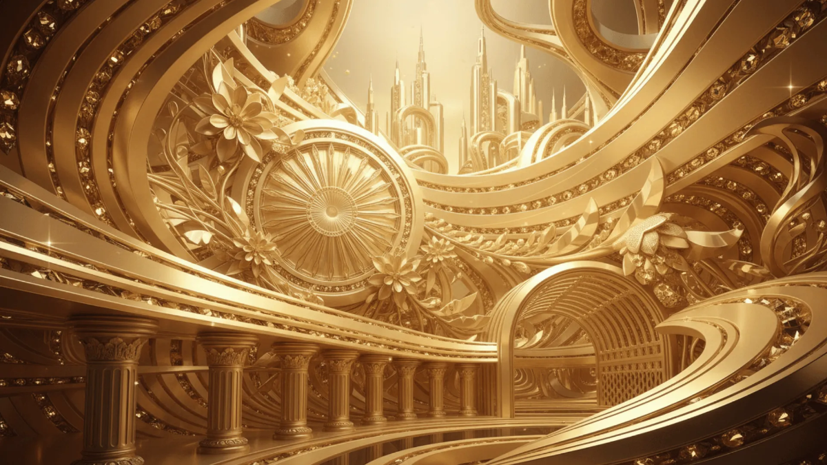 Free Luxury 3D Gold Background Template to Edit Online