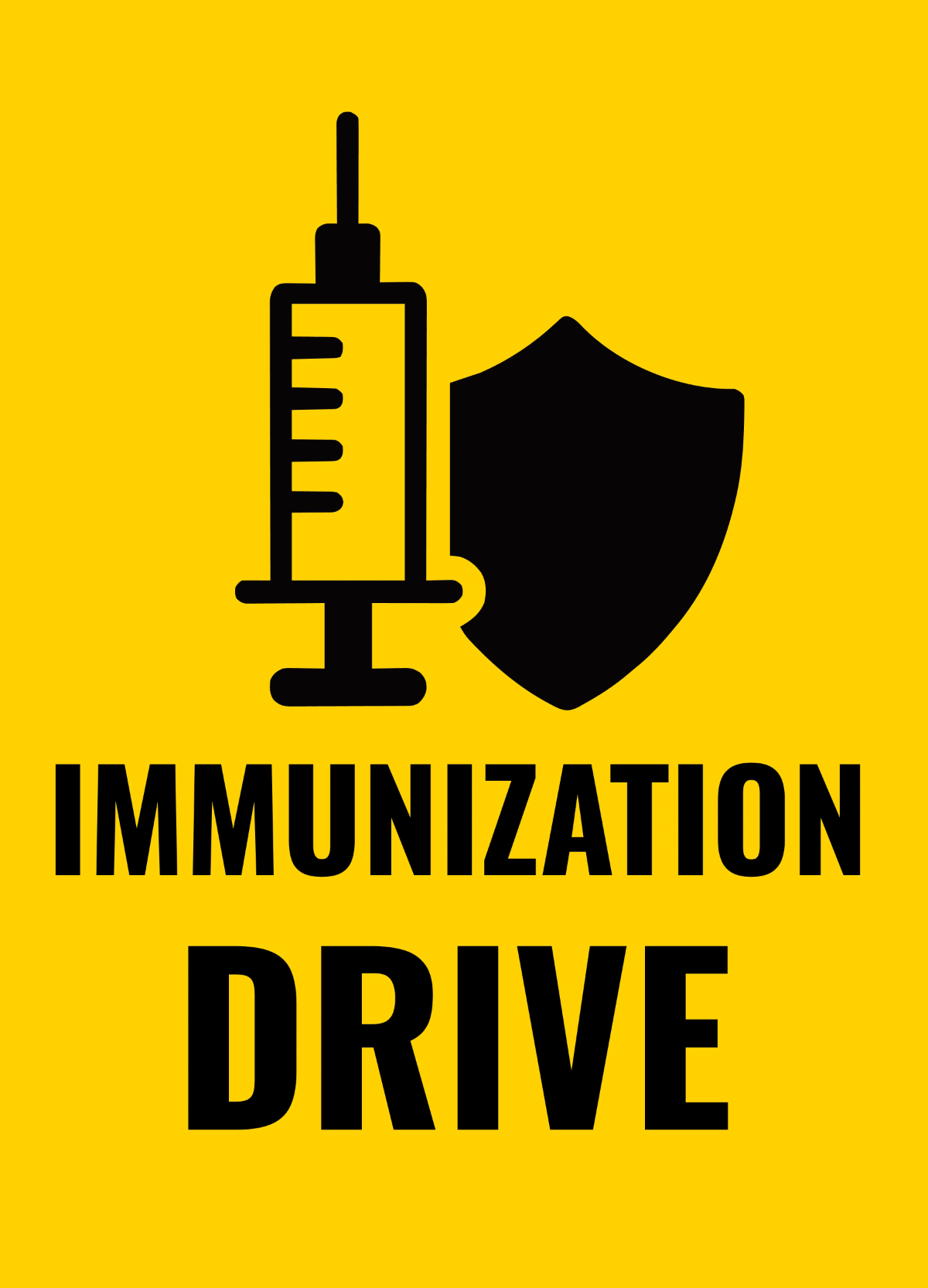 Free Immunization Drive Sign Template to Edit Online