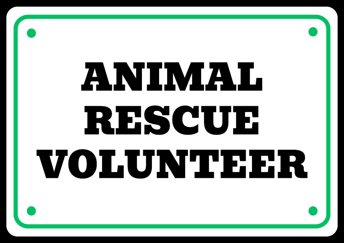 Free Animal Rescue Volunteer Sign Template to Edit Online