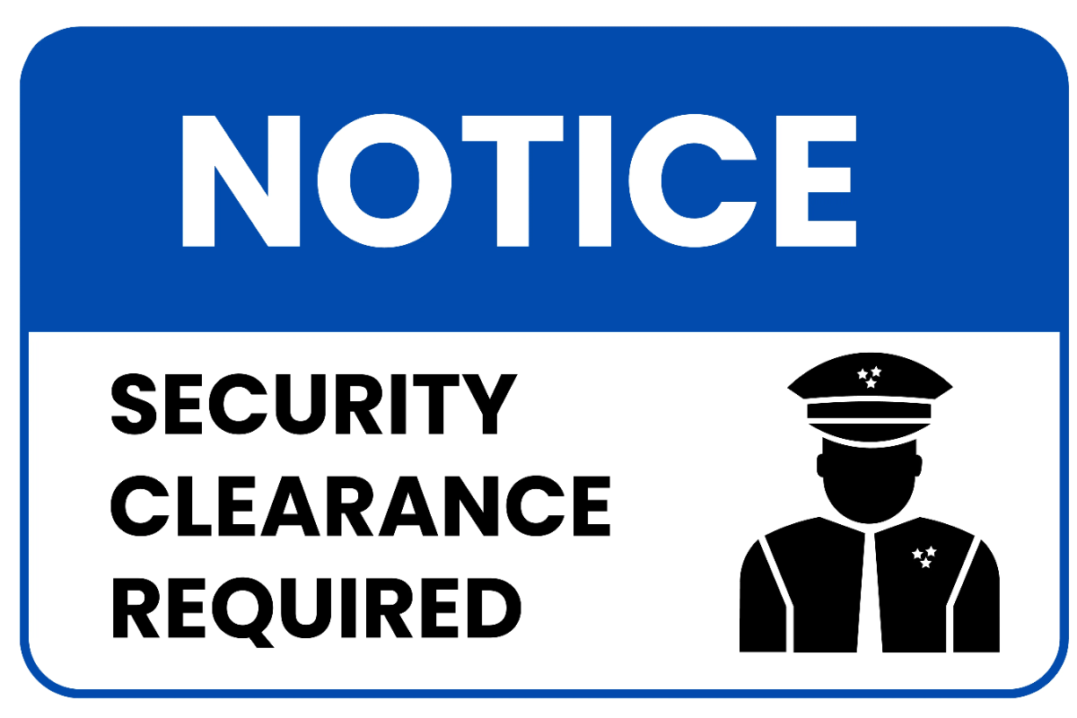 Free Security Clearance Required Finance Sign Template to Edit Online