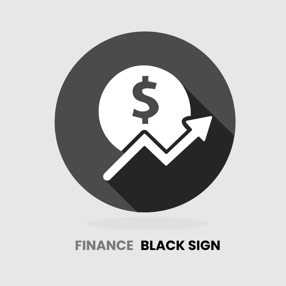 Free Finance Black Sign Clip Art Template to Edit Online