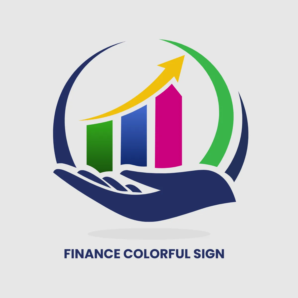 Free Finance Colorful Sign Clip Art Template to Edit Online