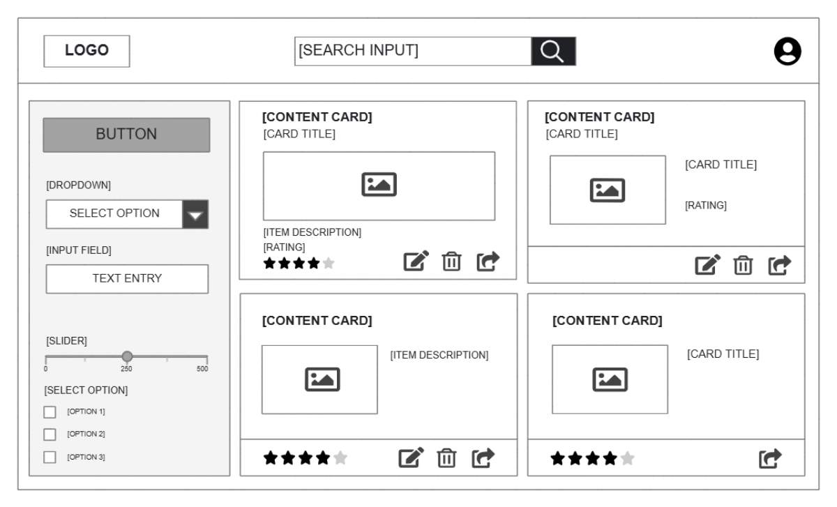 Free Interactive UI Layout Template to Edit Online