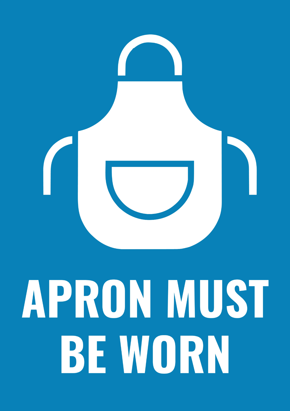 Free Apron Required Food Processing Sign Template to Edit Online